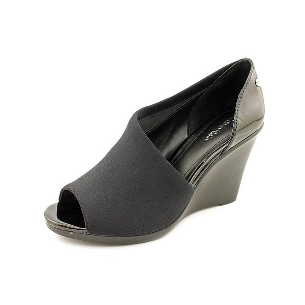 calvin klein black wedges