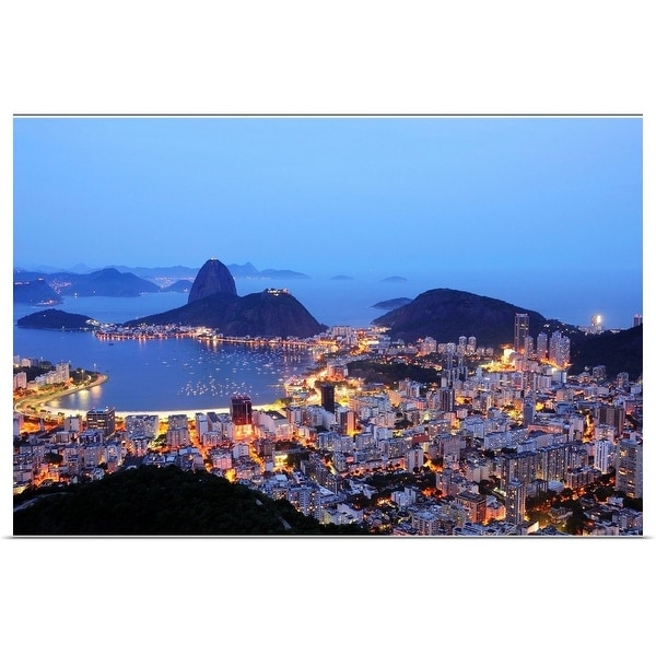 "Rio de Janeiro, Brazil, Guanabara Bay at dusk." Poster Print