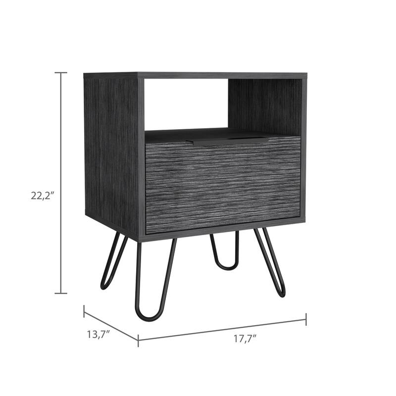 Modern Nightstand with 1 Drawer and 1-Shelf End Table Side Table Night Stand Bedside Table for Bedroom, Living Room