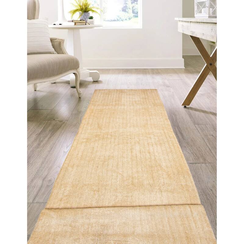ECARPETGALLERY Hand-knotted Opulence Cream Wool Rug - 2'10 x 14'6