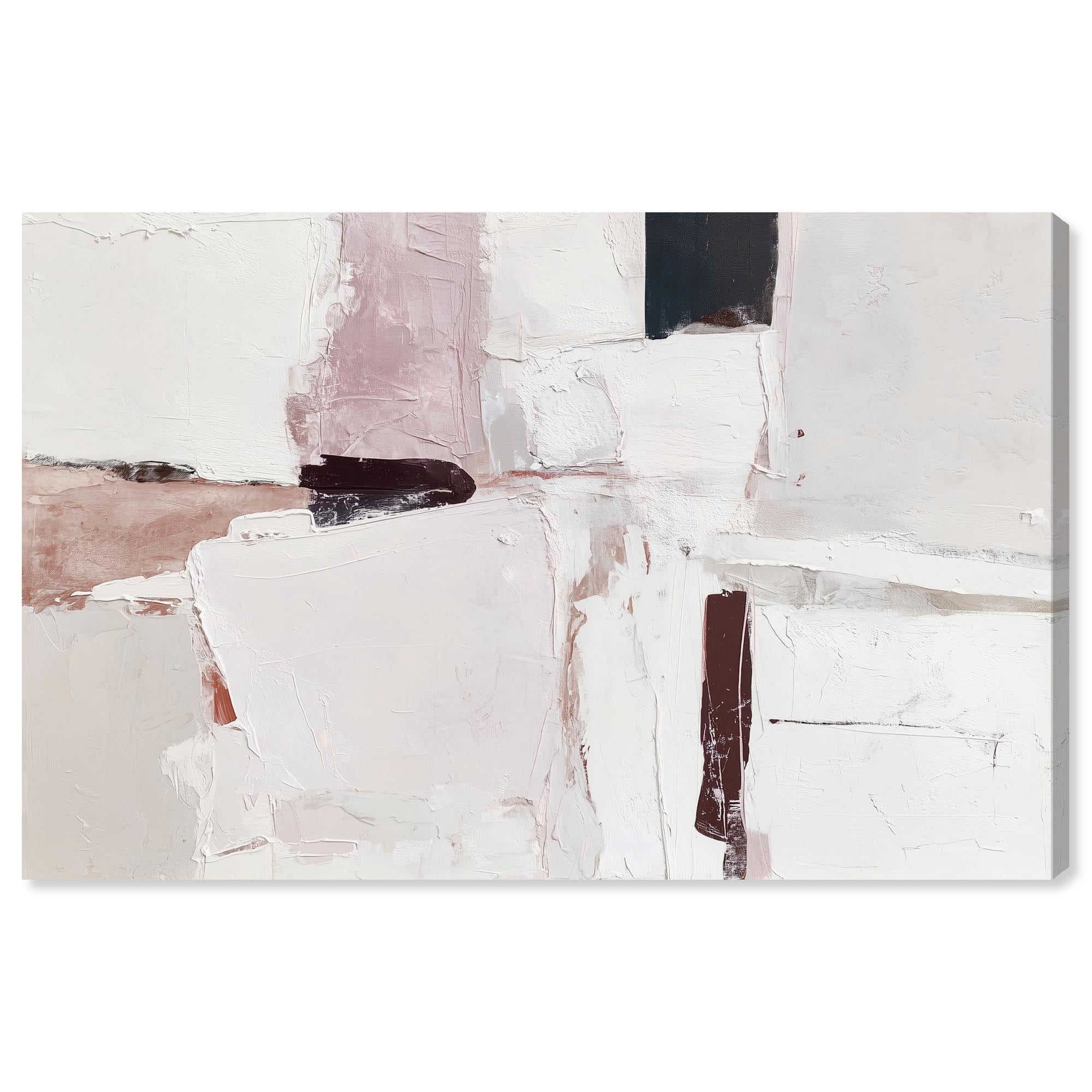 Dark Patch Abstract Wall Art Wrapped Canvas Print by Art Remedy