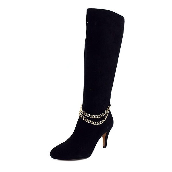 Vince Camuto Valli Women Round Toe Suede Black Knee High Boot
