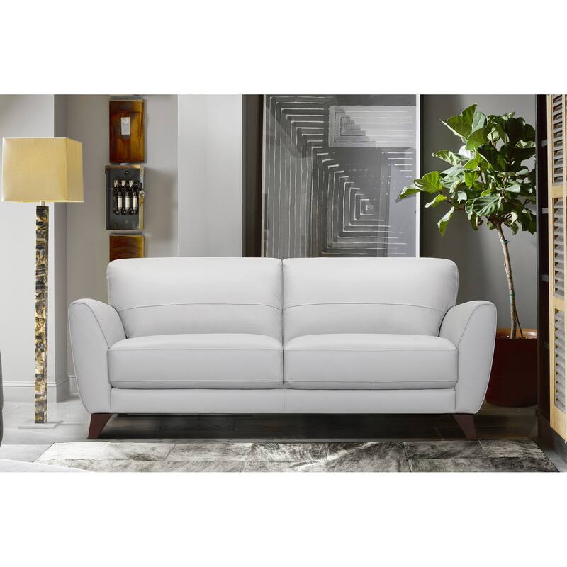 Armen Living Modern 82" Leather Sofa - Grey