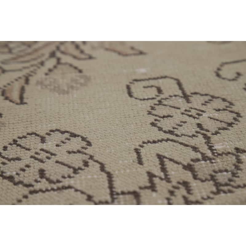 Medallion Tabriz Persian Vintage Area Rug Handmade Wool Carpet - 9'8"x 12'6"