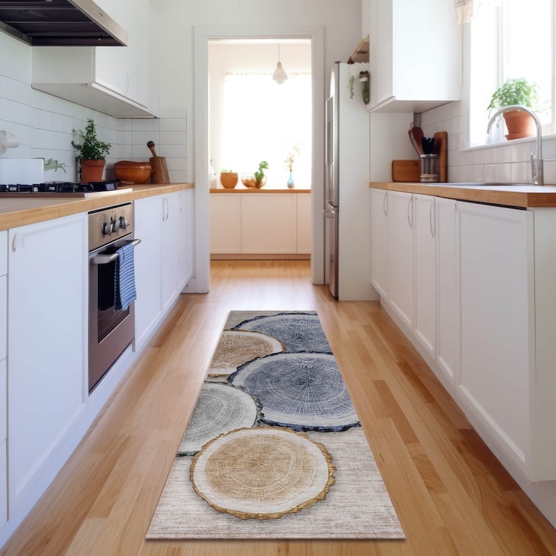 Premium Washable Super Soft Modern Grain Mayfield Rug - Beige - 2' 3" x 7' 6" - Runner