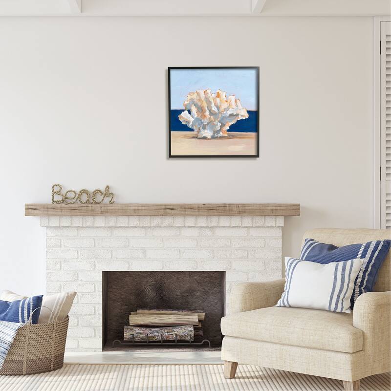 Stupell Coral Still Life Painting Framed Giclee Art Design by Ethan Harper