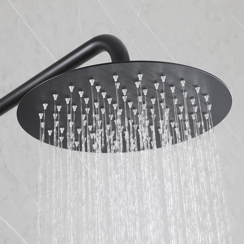 51"H 3-Function 304 Stainless Steel Wall-Mounted Outdoor Shower System