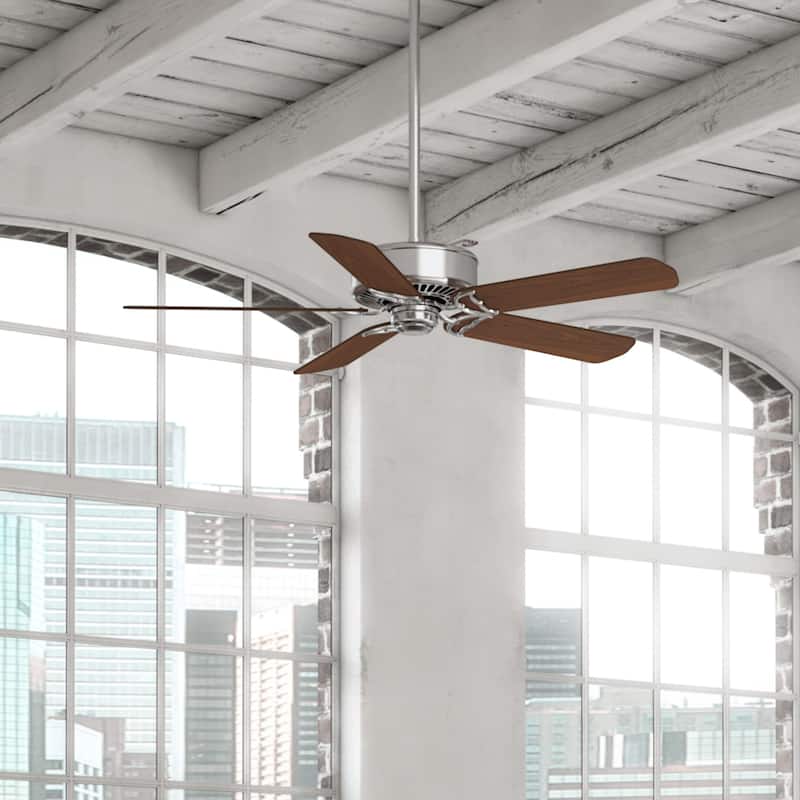 Casablanca 54" Panama Ceiling Fan w/ Handheld Remote - Brushed  Nickel-Walnut