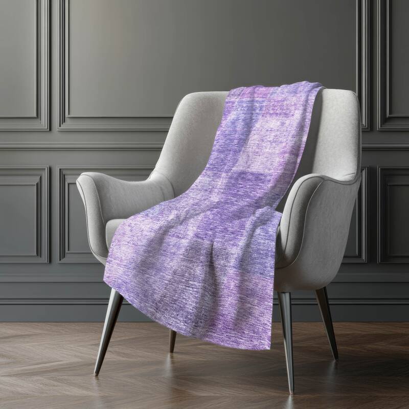 Premium Machine Washable Vintage Patchwork Sherpa Throw Blanket