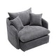 preview thumbnail 12 of 47, 46" Chenille Upholstered Sofa Swivel Chair