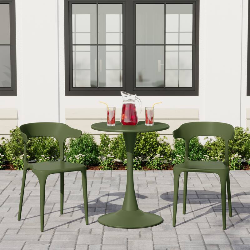 Frond and Form 2-Person Outdoor Round Dining Set