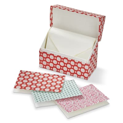 Holiday Note Cards with Decorative Box - Multicolor Gift Cards for Everyday Use, 4" x 5.5" x 2.5"