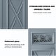 preview thumbnail 18 of 22, 57.4" Farmhouse Storage Sideboard Buffet Cabinet with 4 Glass Doors and Adjustable Shelves