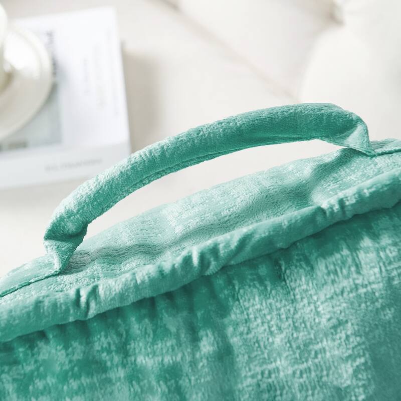 Textured Velvet Bedrest Reading Pillow Cover & Filling