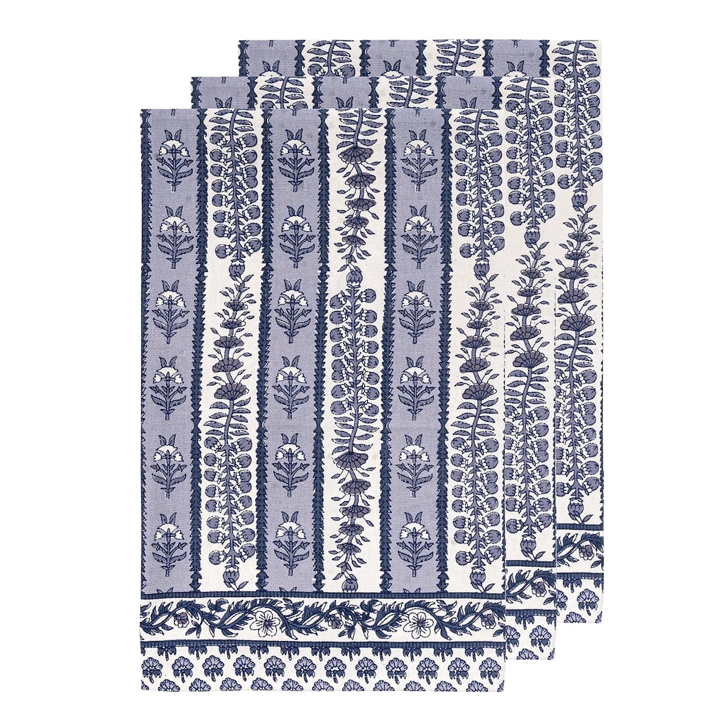 Couleur Nature Provence Avignon Tea Towels - Set of 3 - Blue/Marine