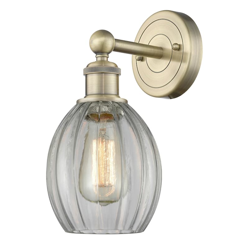 Innovations Lighting 616-1W-13-6 Eaton Sconce Eaton 13" Tall Wall - Antique Brass / Clear