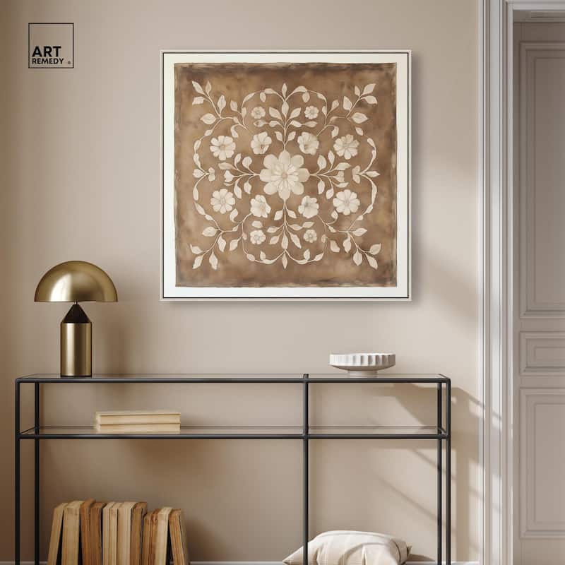 Floral Mandala Canvas by Art Remedy