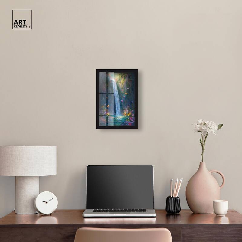 Hidden Falls II Shadowbox by Art Remedy
