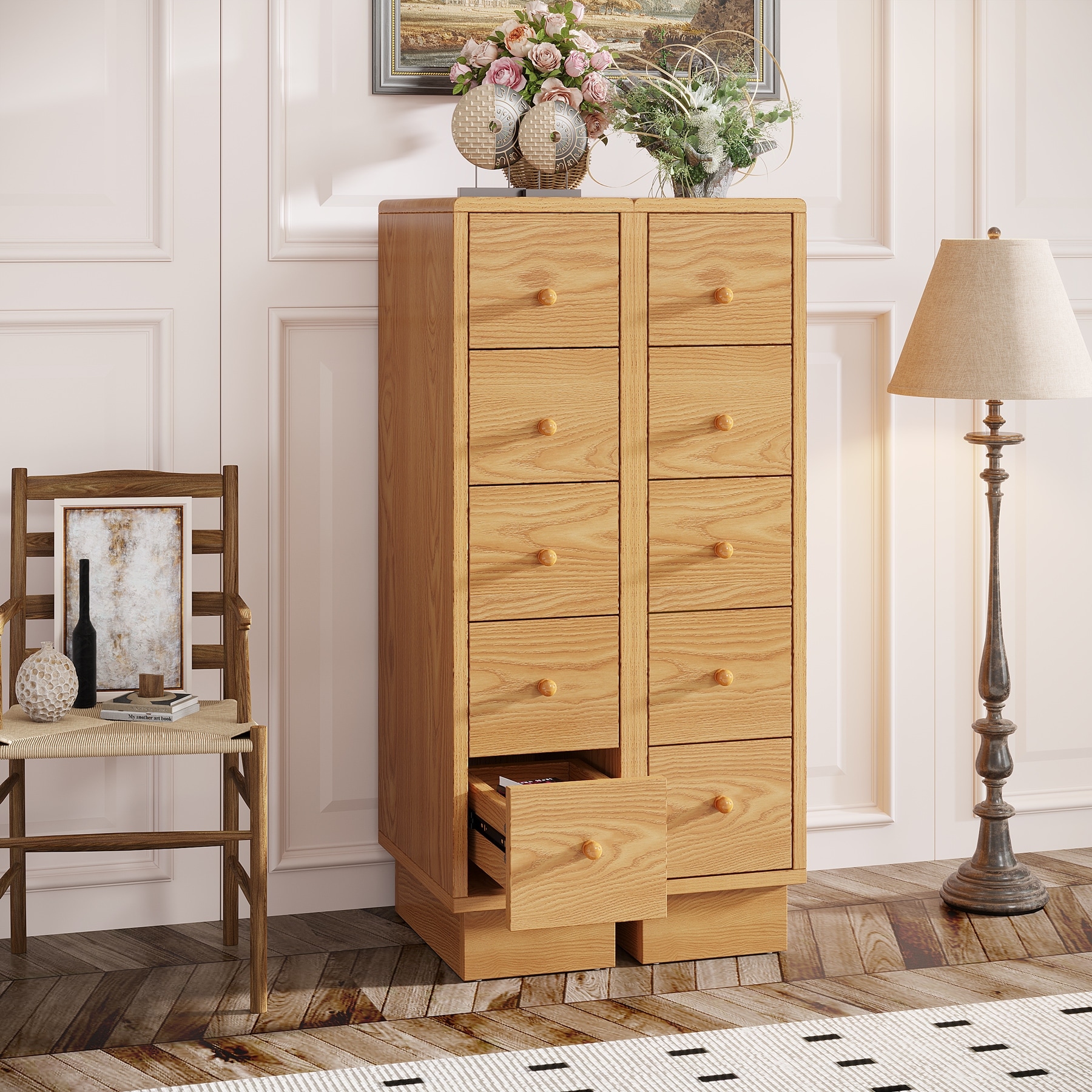 Solid pine tall chest of drawers sale