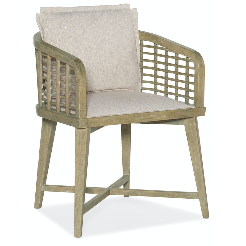 Hooker Furniture Surfrider 26" Wide Coastal Casual Lattice Cane Barrel