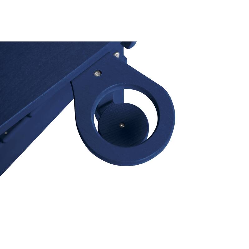 Adirondack Chair Set with Side Table, Folding Adirondack Chairs with Cup Holder, Outdoor Lounge Chairs, 3-Piece