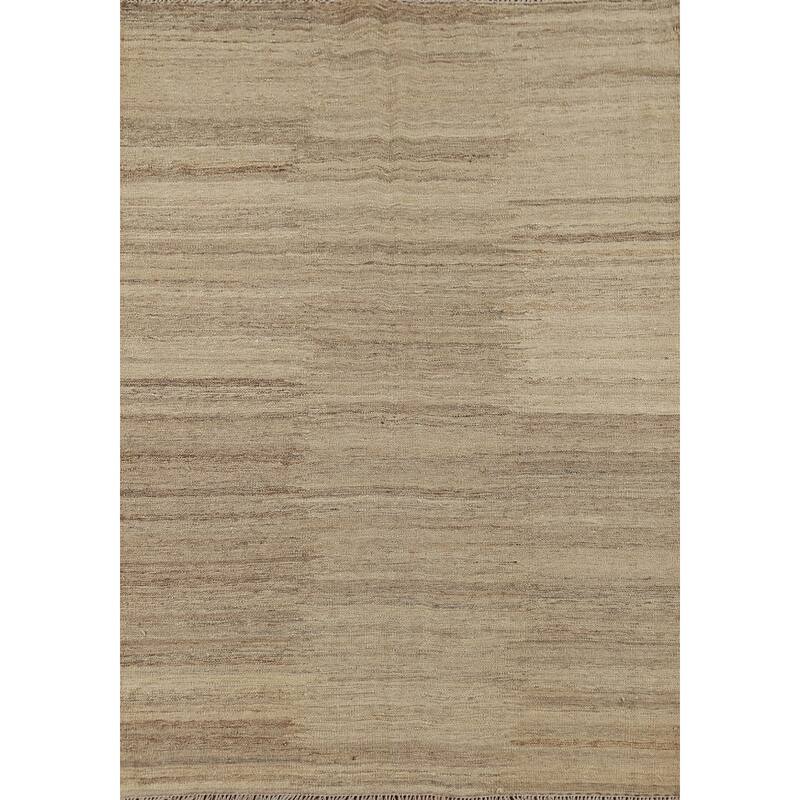 Kilim Persian Vintage Area Rug Flatweave Wool Carpet - 4'11"x 6'7"