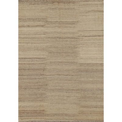 Kilim Persian Vintage Area Rug Flatweave Wool Carpet - 4'11"x 6'7"