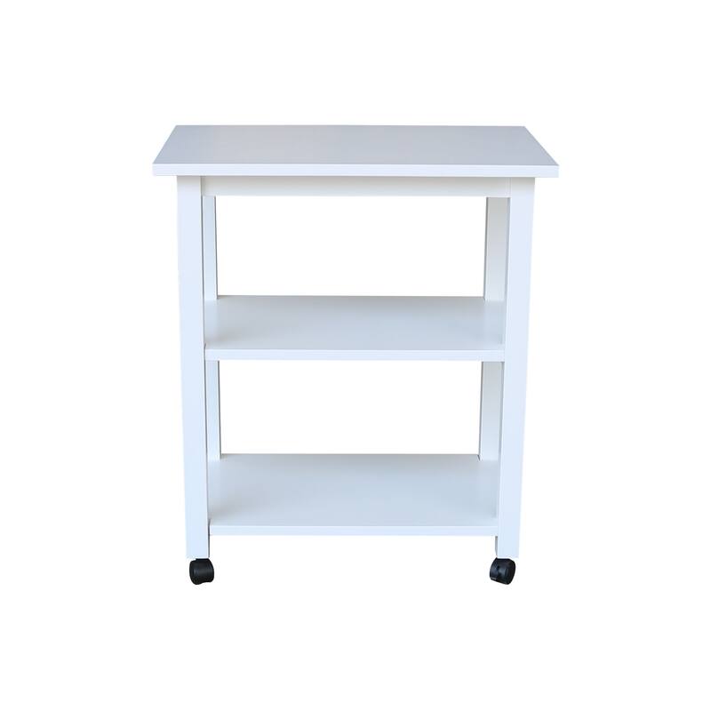 Porch & Den Estelle Solid Wood Microwave Kitchen Cart