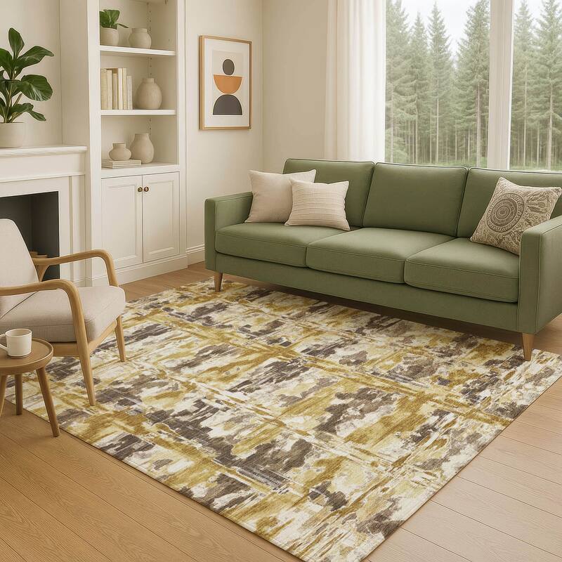 Machine Washable Indoor/ Outdoor Casual Fowler Chantille Rug