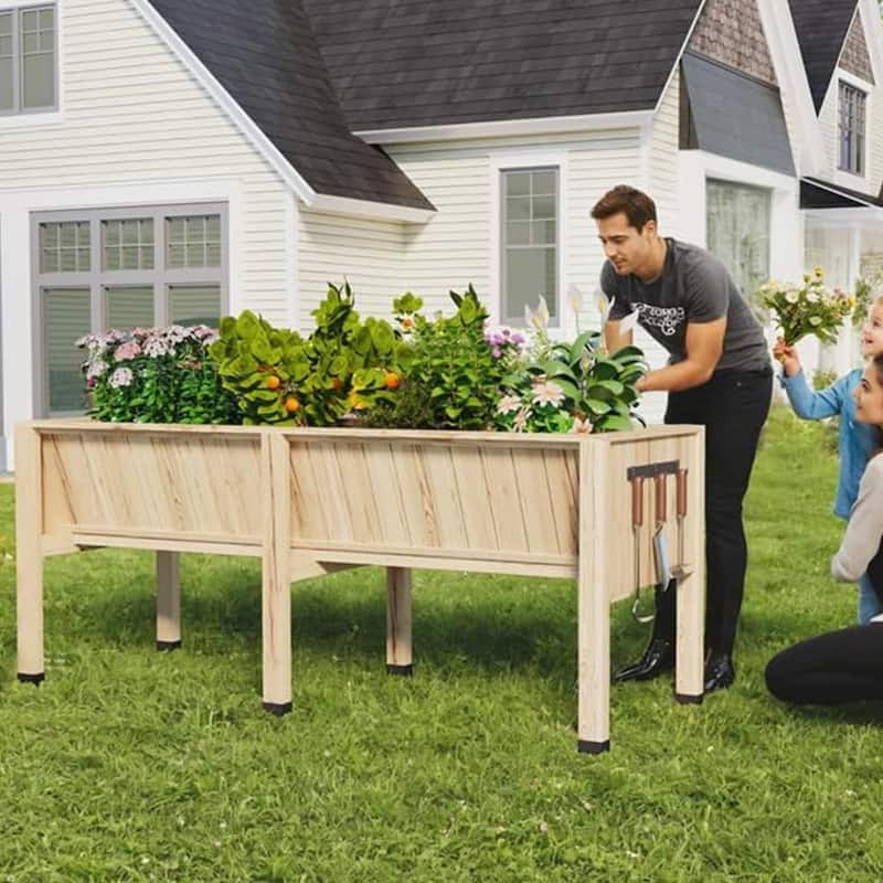 45x23x30in Raised Garden Bed Planter Box for Backyard - N/A