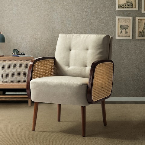 Pablo Upholstered Accent Armchair with Tufted Back Cushion