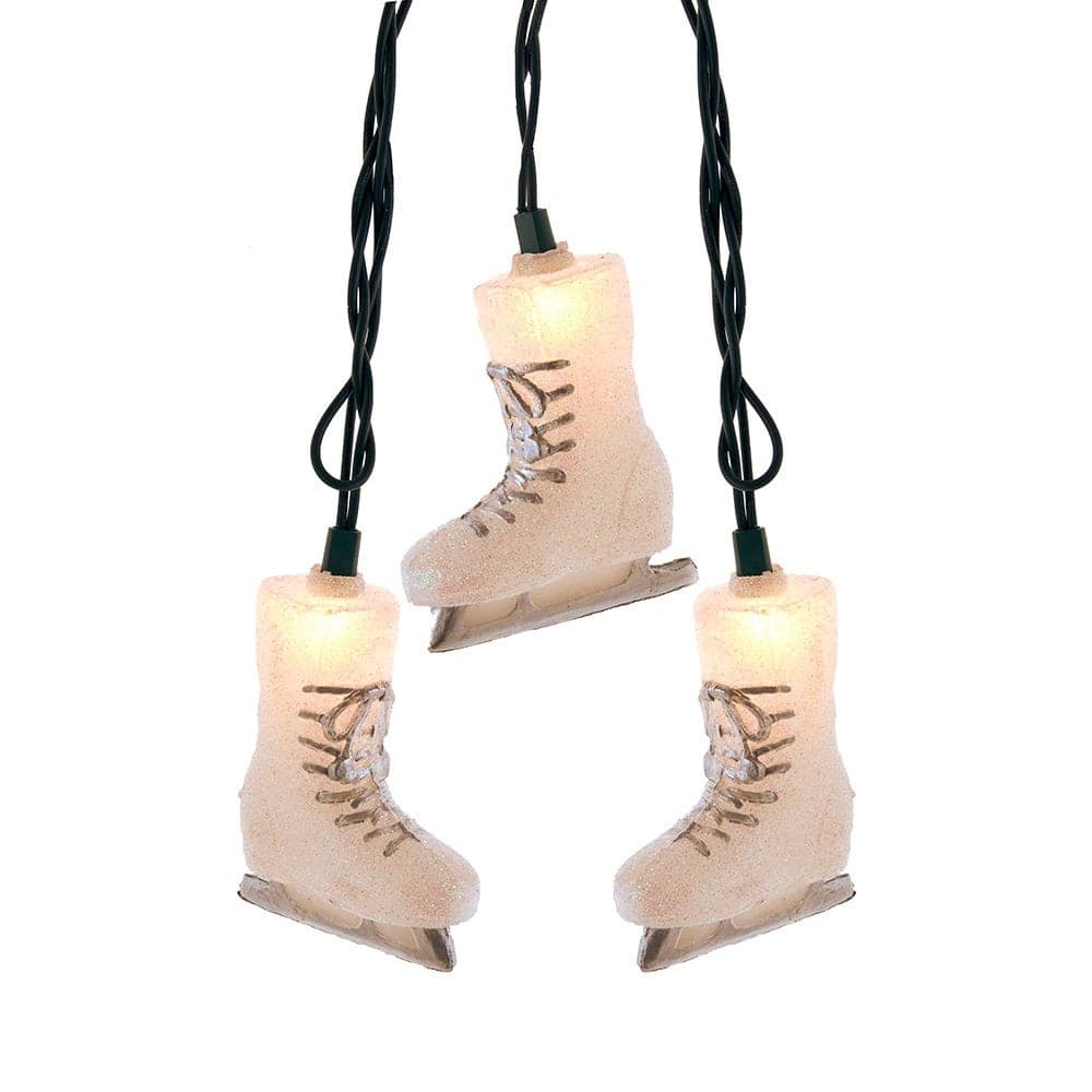Kurt Adler UL 10-Light Ice Skate Boots Light Set