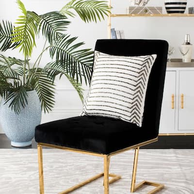 SAFAVIEH Theresa 18-inch Stripe Creme Decorative Pillow