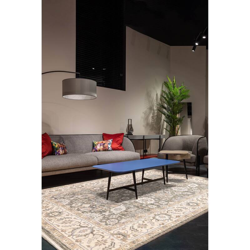 ECARPETGALLERY Hand-knotted Modern Oushak Teal Wool Rug - 9'0 x 12'3