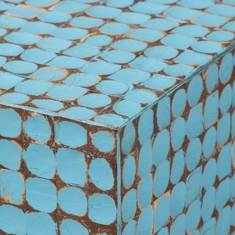 Nitza Bohemian Coconut Shell and Acacia Wood Coffee Table