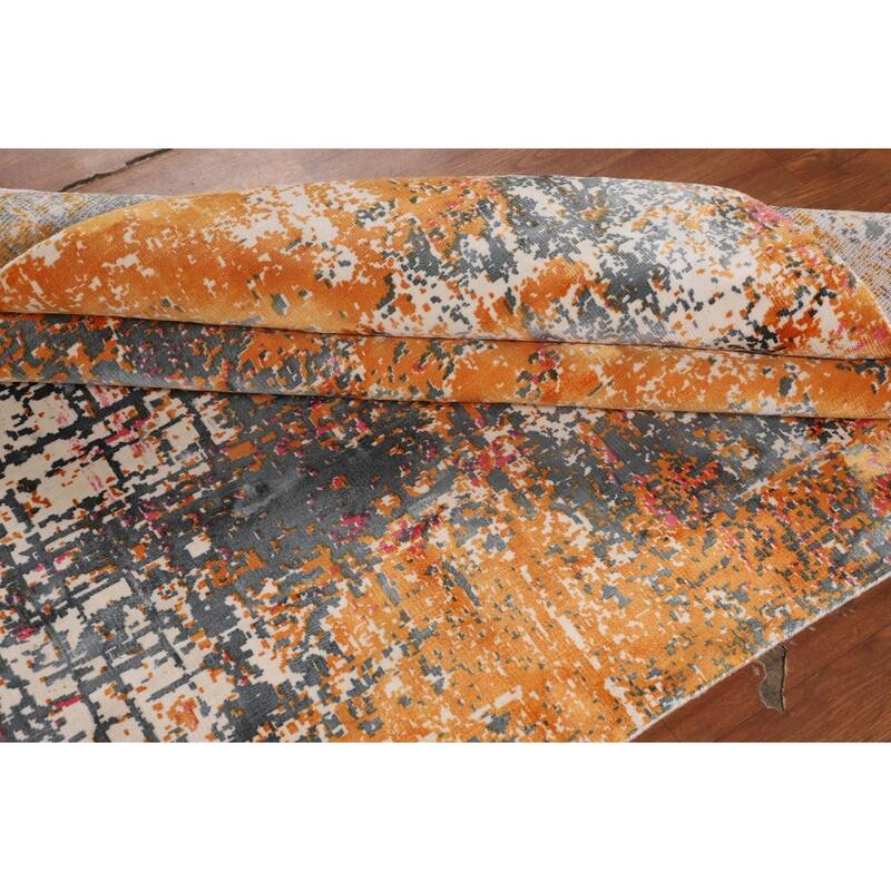 Contemporary Abstract Area Rug Hand-Knotted Bedroom Wool Carpet - 5'3" X 7'5"