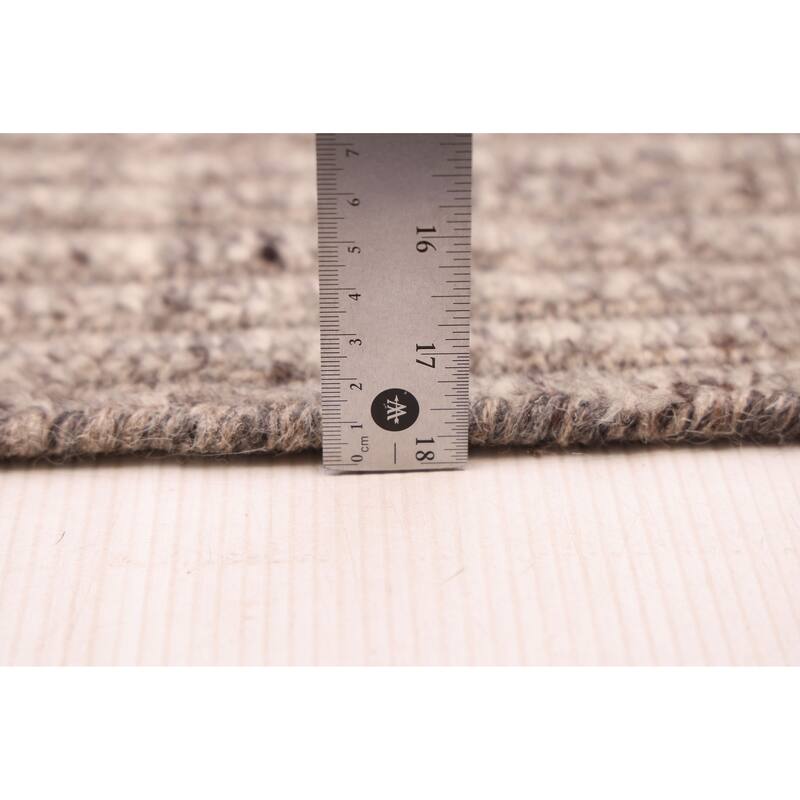 ECARPETGALLERY Hand-knotted Tangier Taupe Wool Rug - 5'5 x 7'9