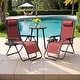 preview thumbnail 34 of 61, Homall Patio Zero Gravity Chair Lawn Lounge Chair with Pillow Set of 2 Red