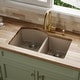 preview thumbnail 16 of 17, Karran Undermount Quartz 32 in. 60/40 Double Bowl Kitchen Sink Kit