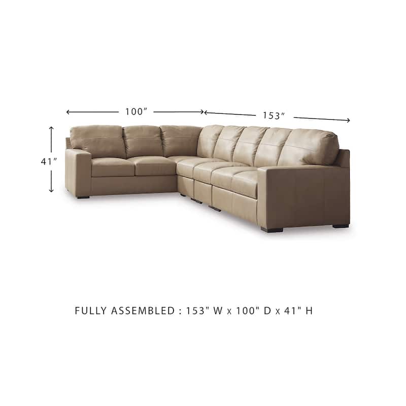 Signature Design by Ashley Bandon Brown 4-Piece Sectional - 153"W x 100"D x 41"H