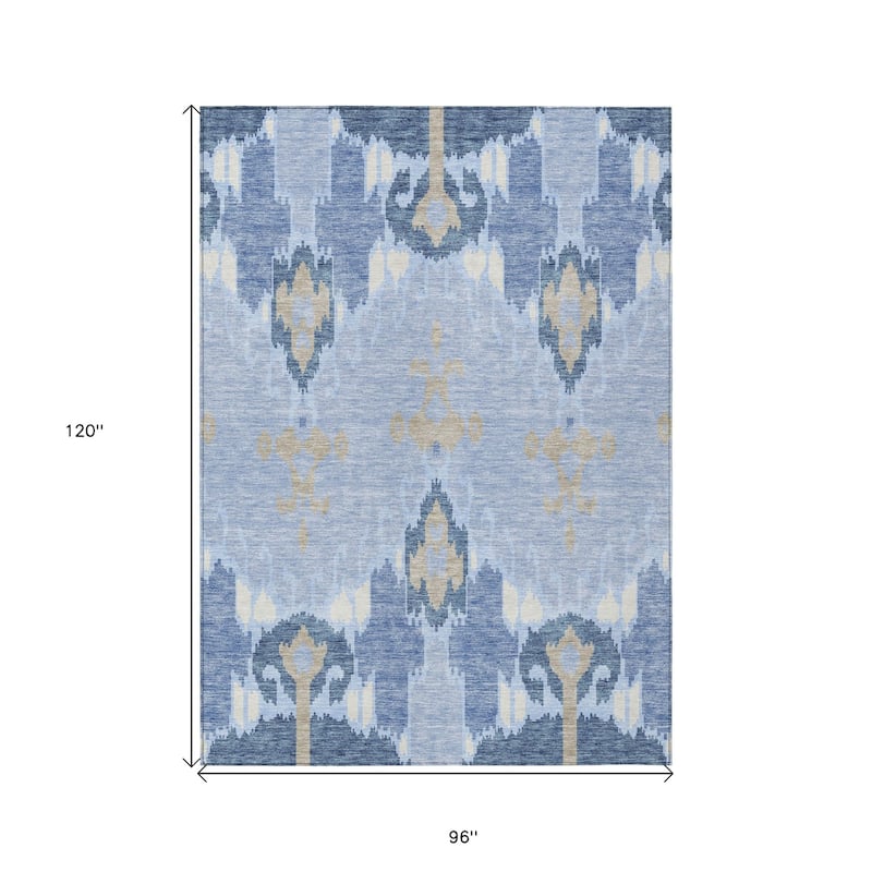 HomeRoots Ikat Transitional Rectangle Outdoor Rug