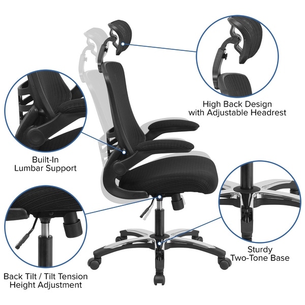office chair with retractable arms