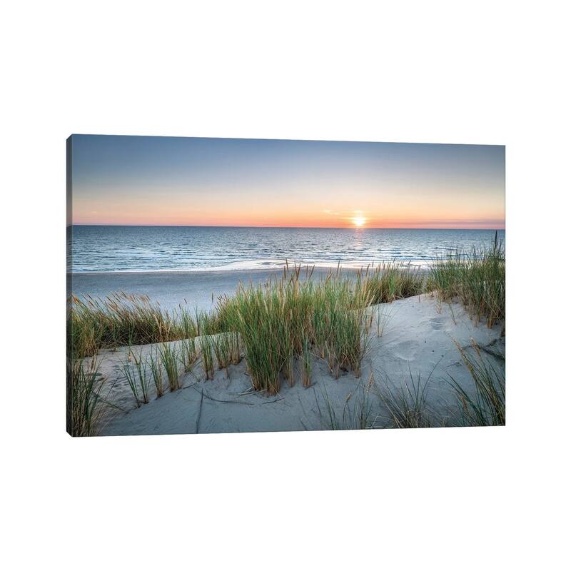 iCanvas "Sunset On The Dune Beach" by Jan Becke Canvas Print