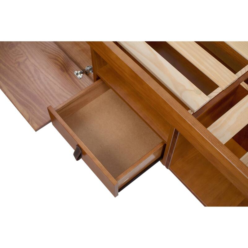 Copper Grove Rivne Storage Platform Bed with Drawers and Shelves