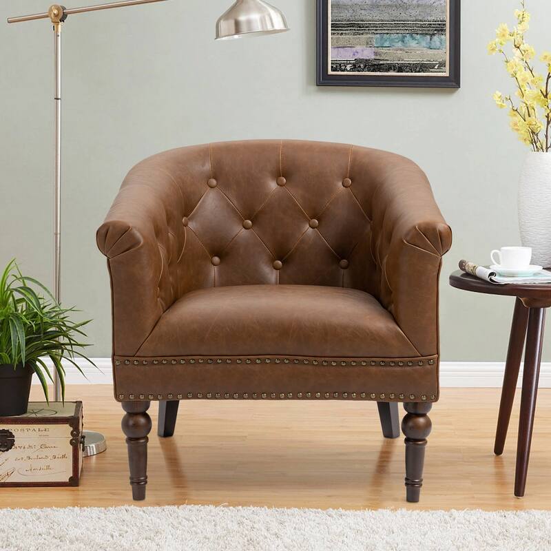 25 " Wide Tufted Accent Chair Armchair