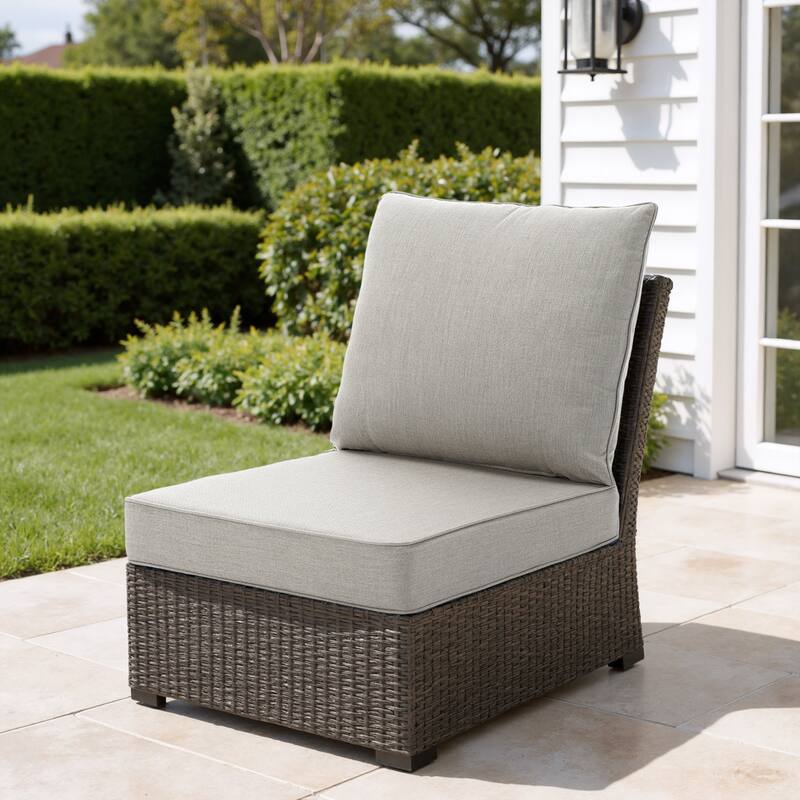 4.7" Thick Sunbrella Outdoor Cushion Set with Back and Seat Cushion