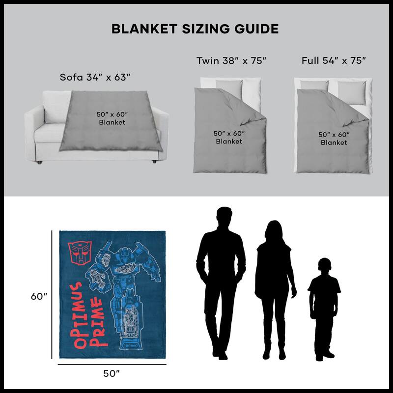 Hasbro Transformers Silk Touch Throw Blanket