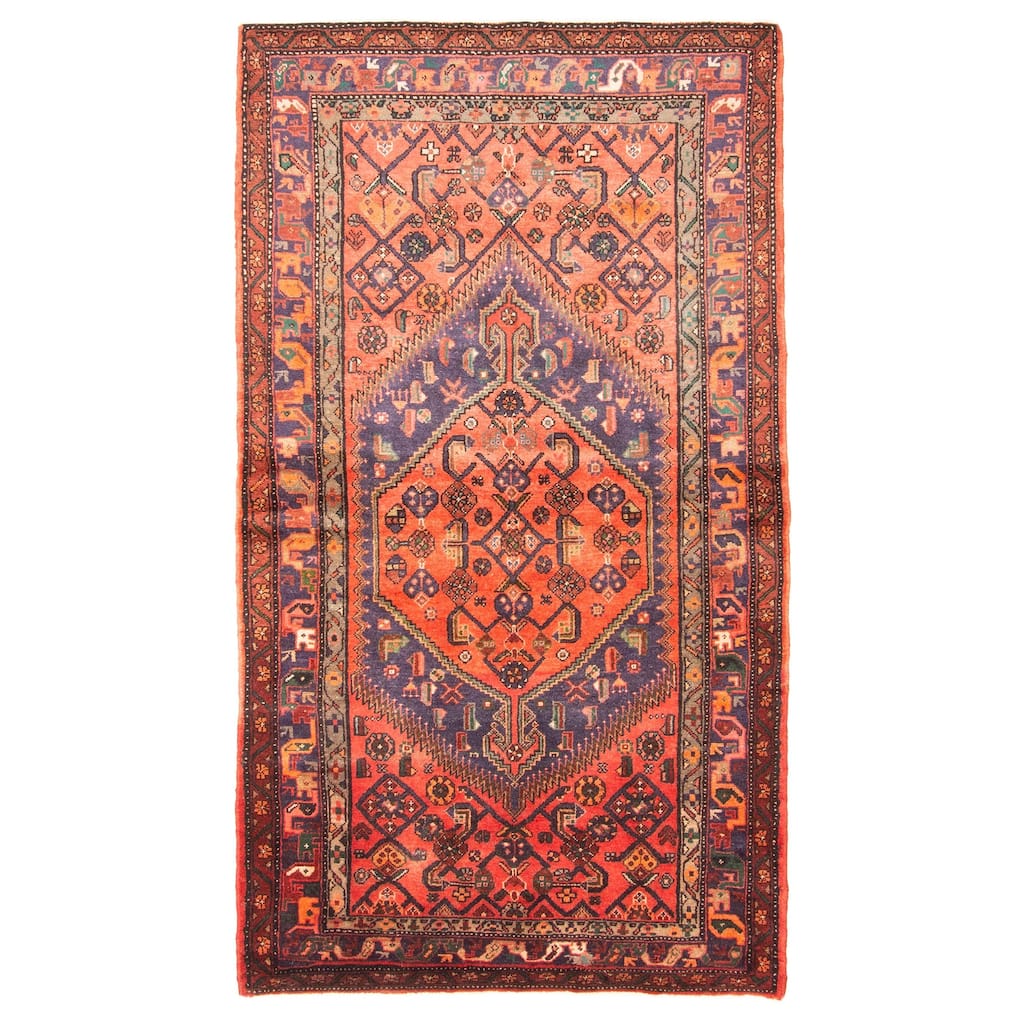 ECARPETGALLERY Hand-knotted Andelz Red Wool Rug - 4'2 x 7'8