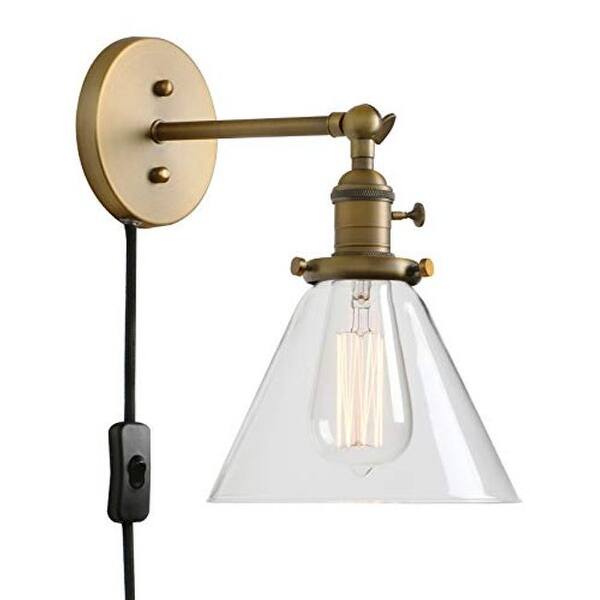 Plug In Wall Light Clear Gl On Off Switch Wall Light Clear Gl On Off Switch