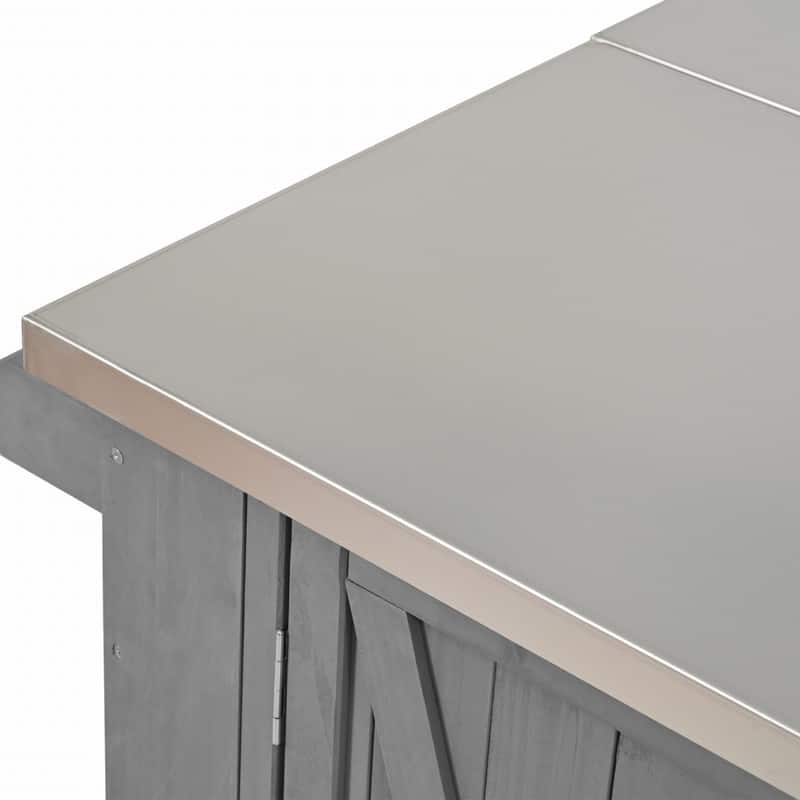 52.25" Outdoor Kitchen Island with Stainless Steel Top, Ample Storage Space, Towel and Spice Racks and a Bottle Opener